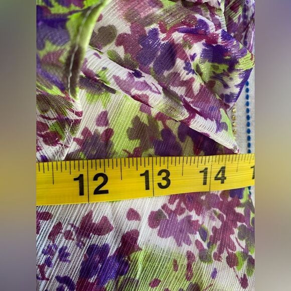 AIDAN AIDAN MATTOX Womens Maxi Dress Strapless Floral Purple Ruffles Chiffon 2 - Picture 14 of 14